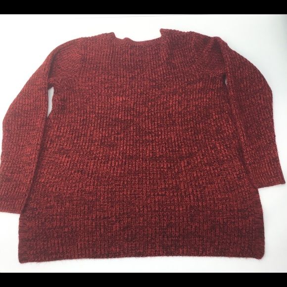 Torrid Marled Red/Black knit sweater 0 hi-low - Picture 6 of 6